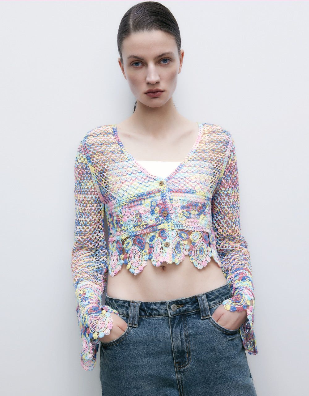 Embroidered Knitted Cardigan sold by Urban Revivo