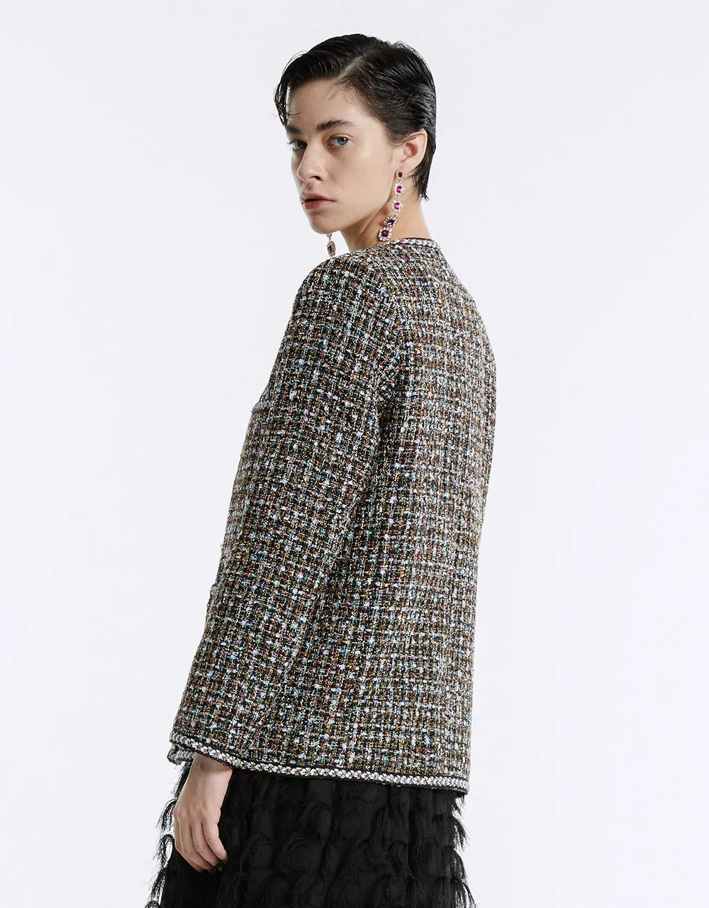 Tweed Button Up Jacket sold by Urban Revivo product image thumbnail 4