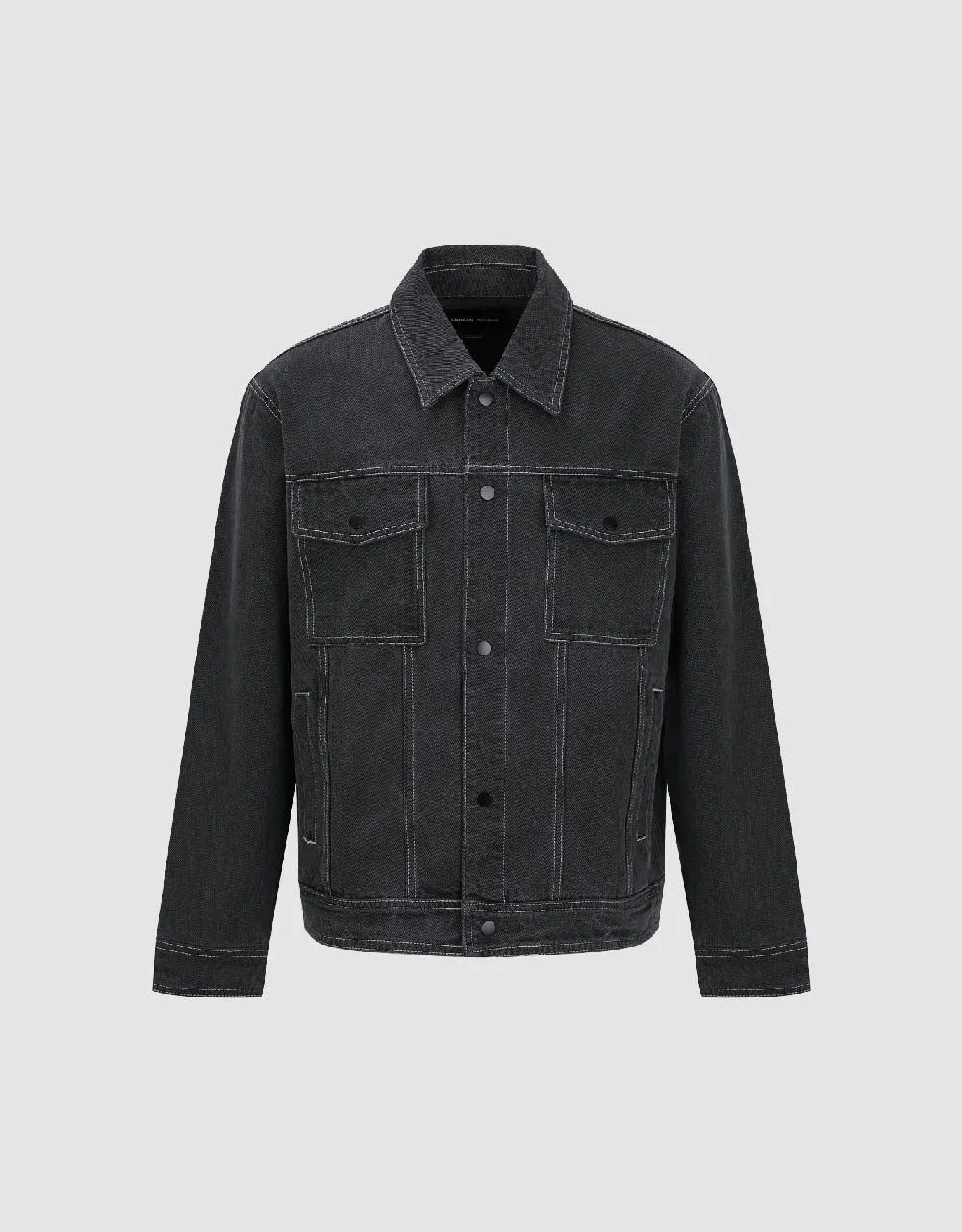 Button Up Denim Jacket sold by Urban Revivo product image thumbnail 2