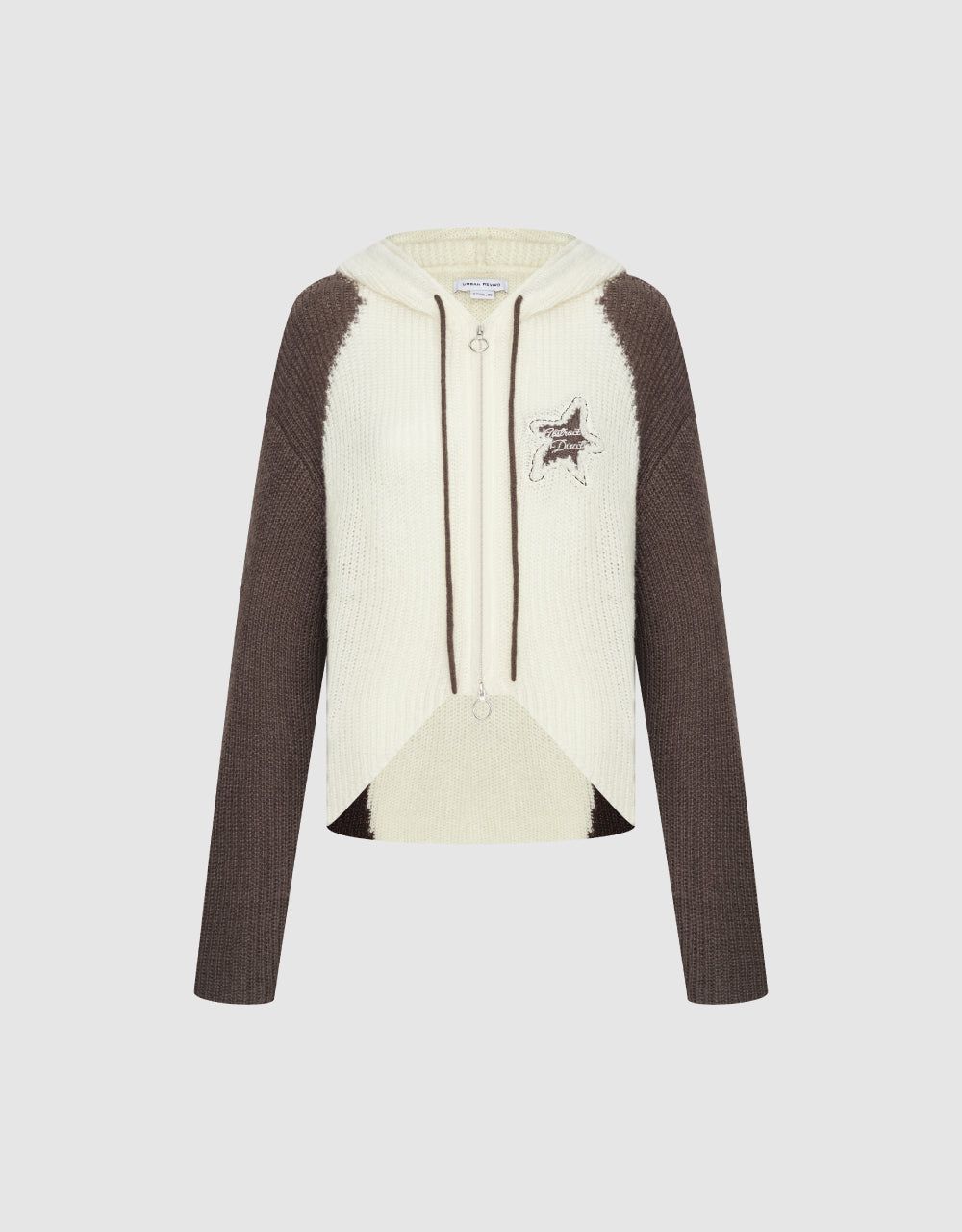 Zipper Front Knitted Cardigan sold by Urban Revivo