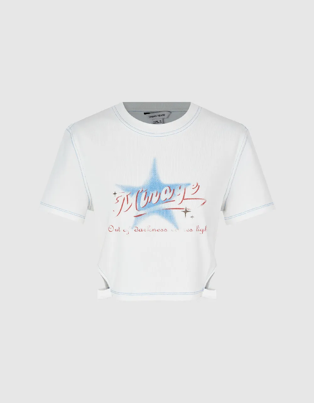 Printed Crew Neck Skinny T-Shirt sold by Urban Revivo product image thumbnail 2