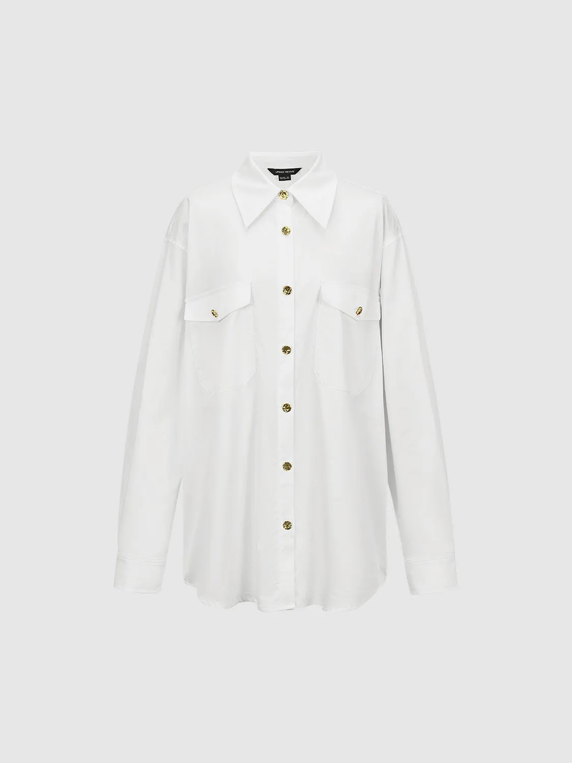 Button Up Loose Shirt sold by Urban Revivo