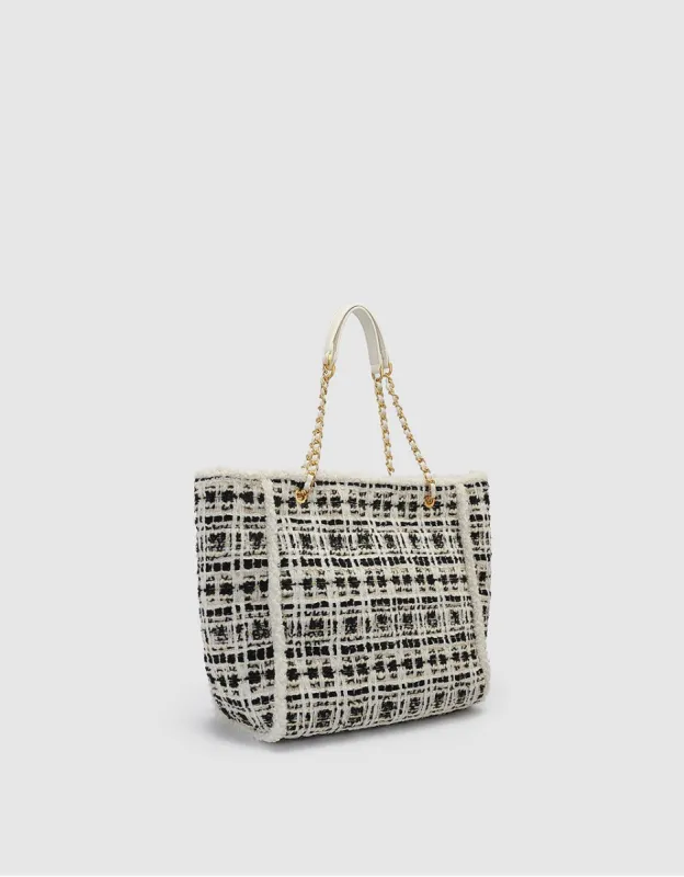 Tweed Tote Bag sold by Urban Revivo