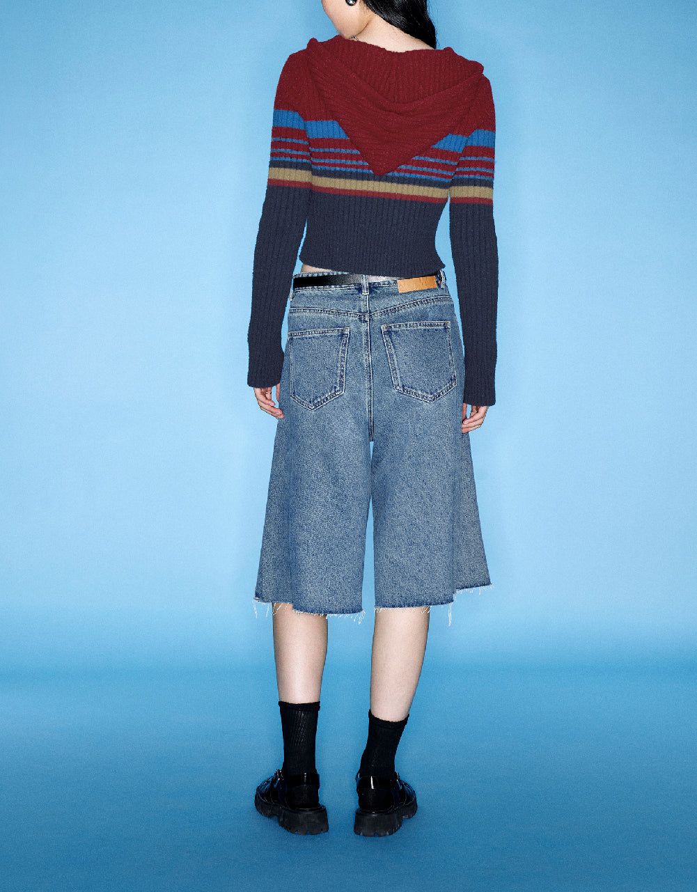 Zipper Front Hooded Knitted Cardigan sold by Urban Revivo product image thumbnail 4