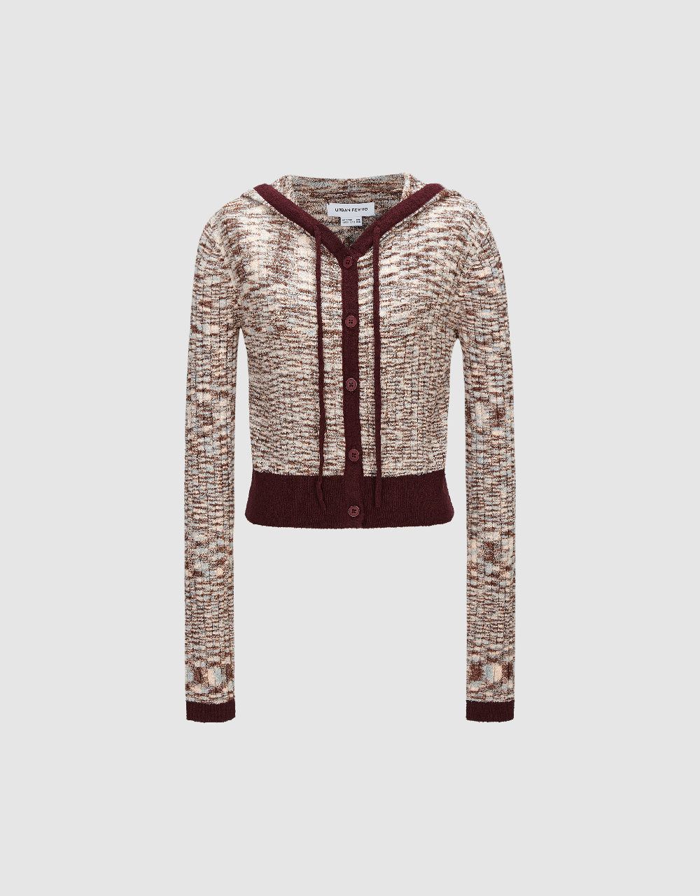 Printed Hooded Knitted Cardigan sold by Urban Revivo product image thumbnail 2