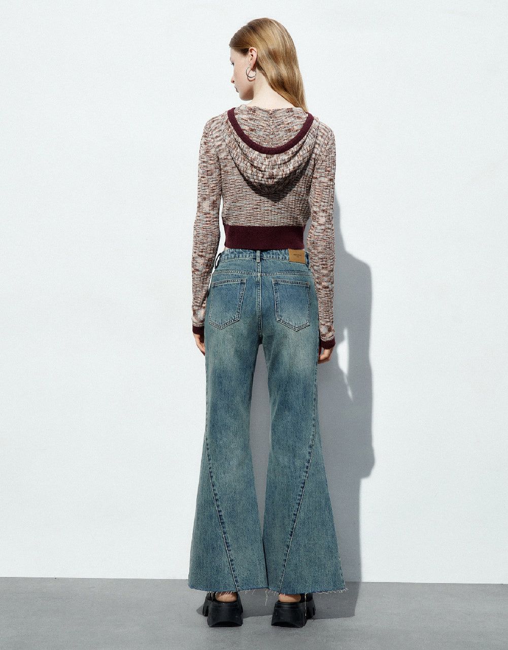 Printed Hooded Knitted Cardigan sold by Urban Revivo product image thumbnail 4