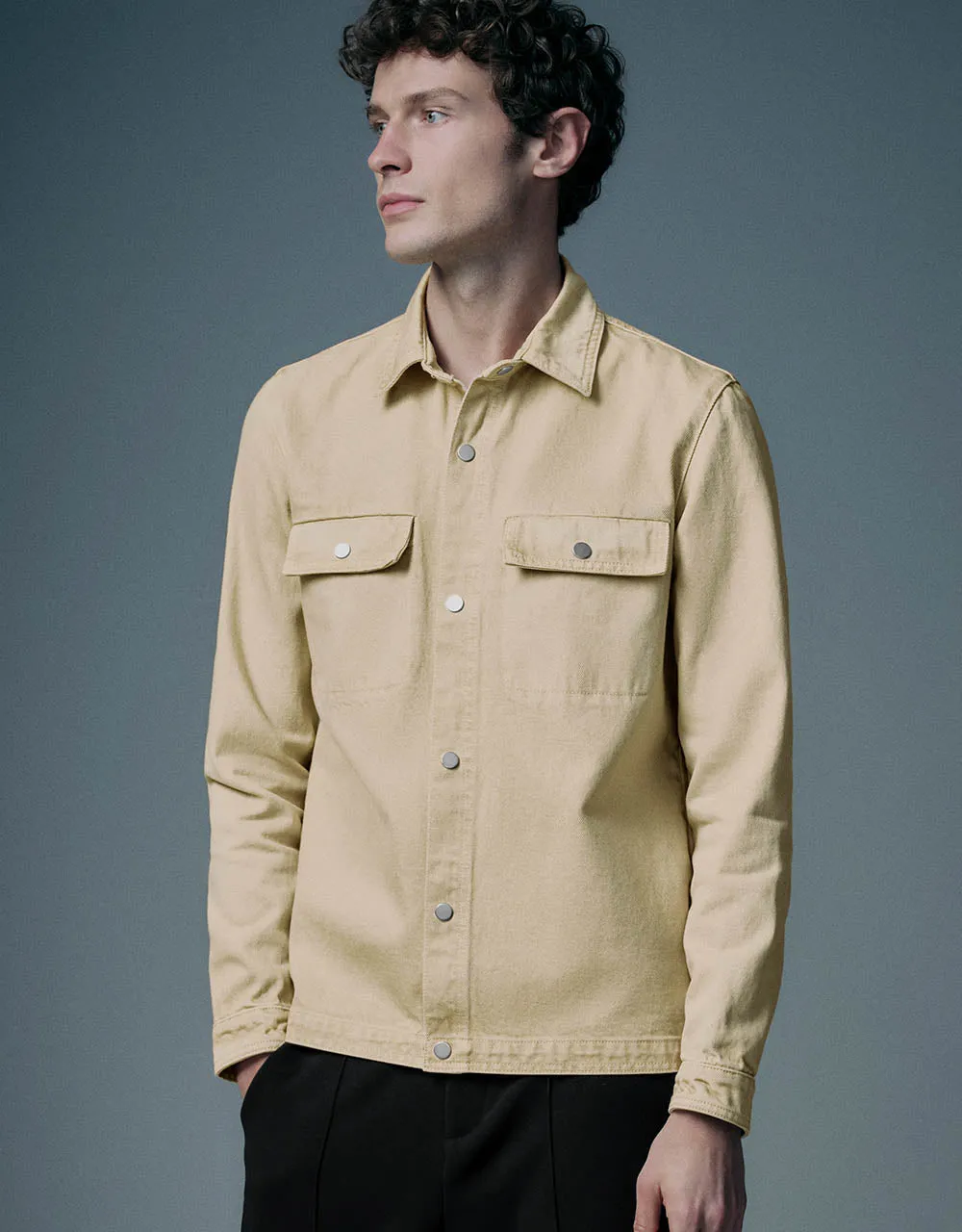 Press Button Denim Shirt sold by Urban Revivo product image thumbnail 3