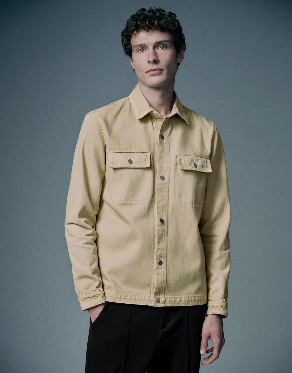 Press Button Denim Shirt sold by Urban Revivo