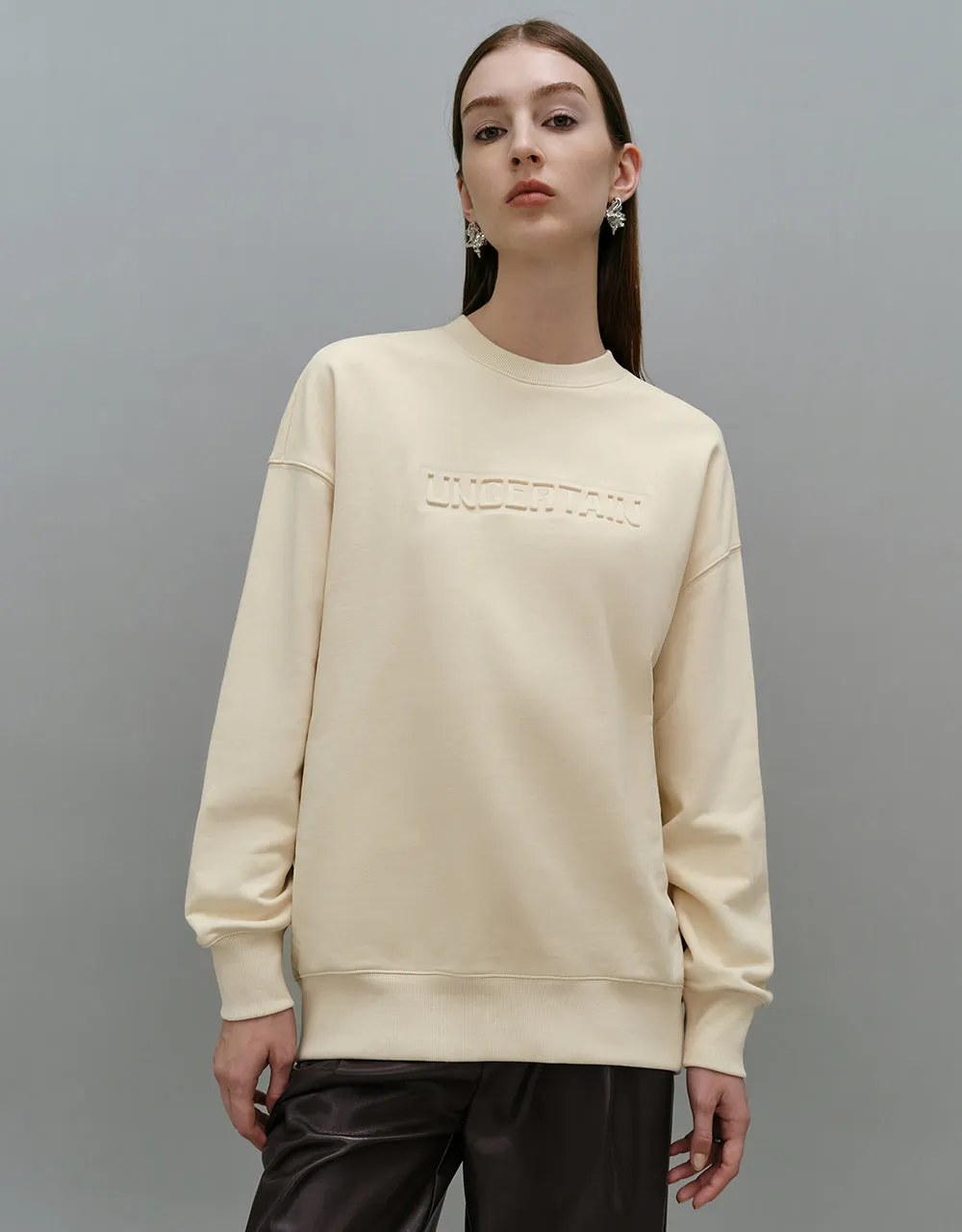 Crew Neck Oversized Sweatshirt sold by Urban Revivo