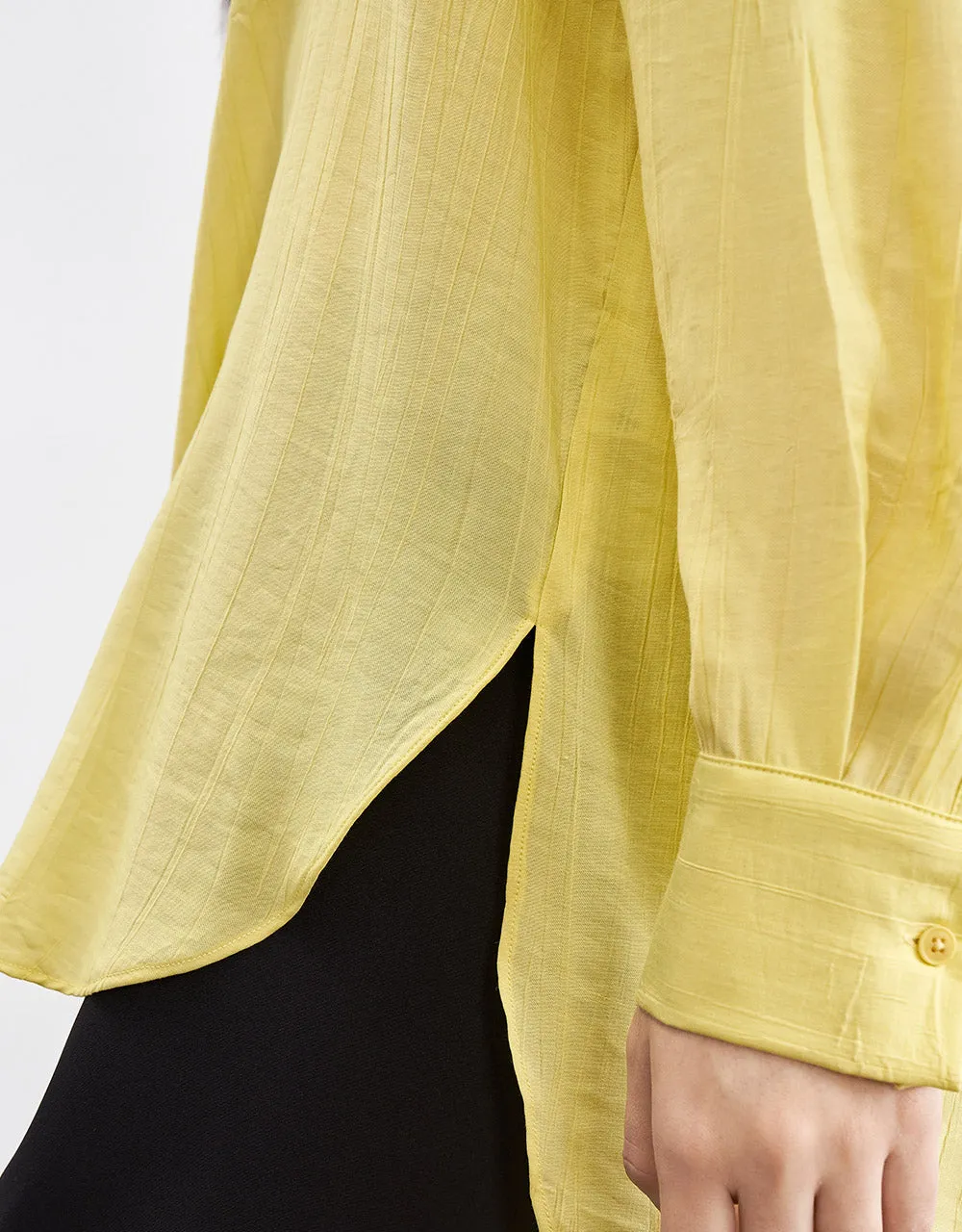 Tie Front Button Up Drop Shoulder Shirt sold by Urban Revivo product image thumbnail 5