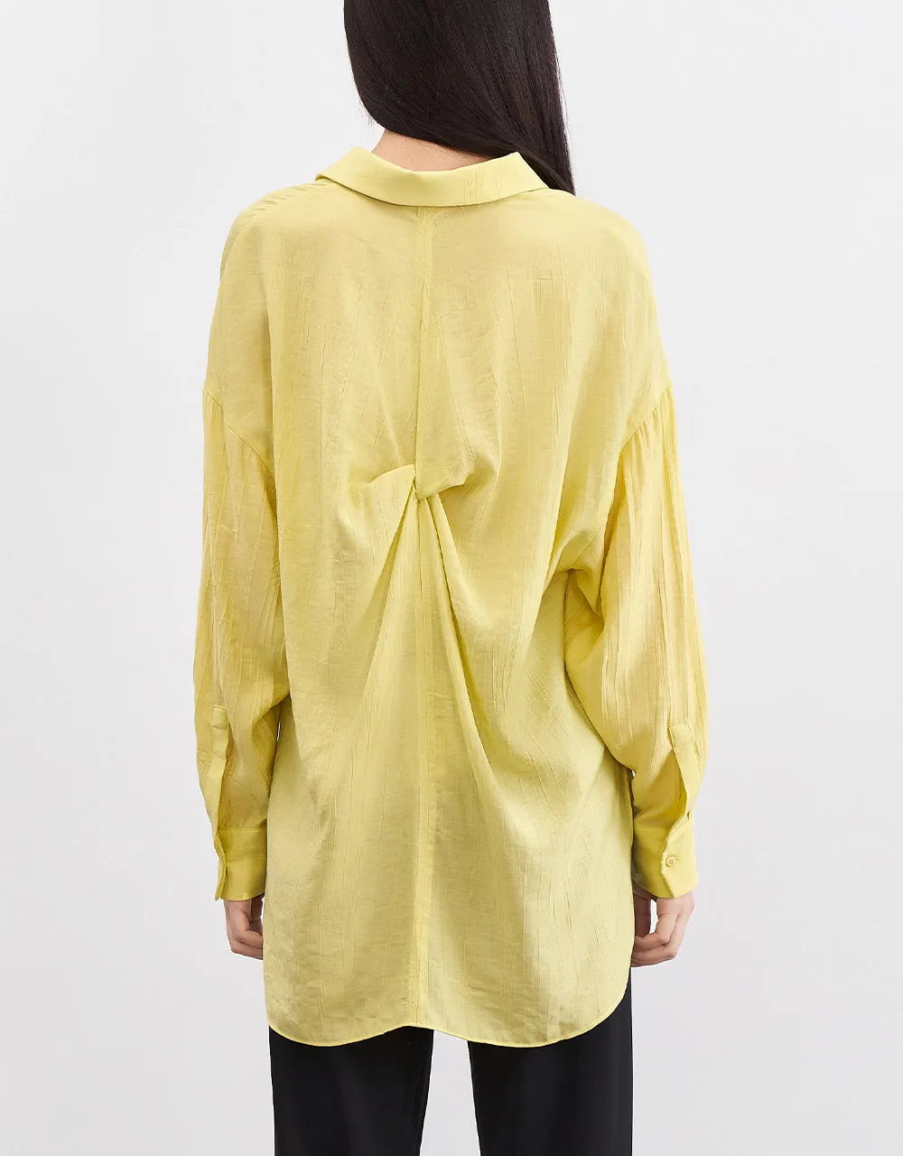 Tie Front Button Up Drop Shoulder Shirt sold by Urban Revivo product image thumbnail 4