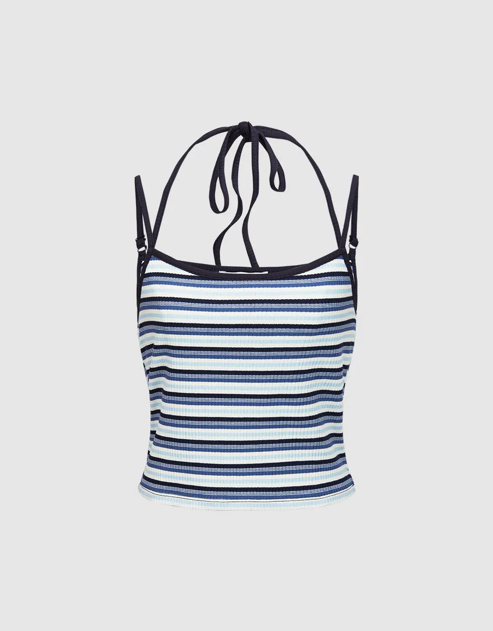 Striped Halter Neck Skinny Cami Top sold by Urban Revivo product image thumbnail 2