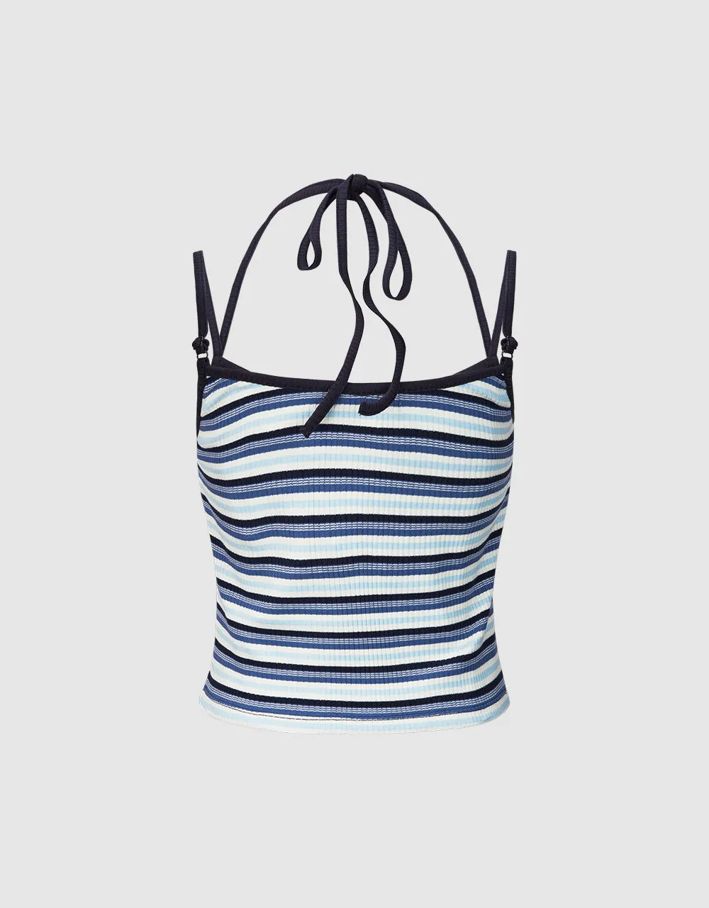 Striped Halter Neck Skinny Cami Top sold by Urban Revivo product image thumbnail 5