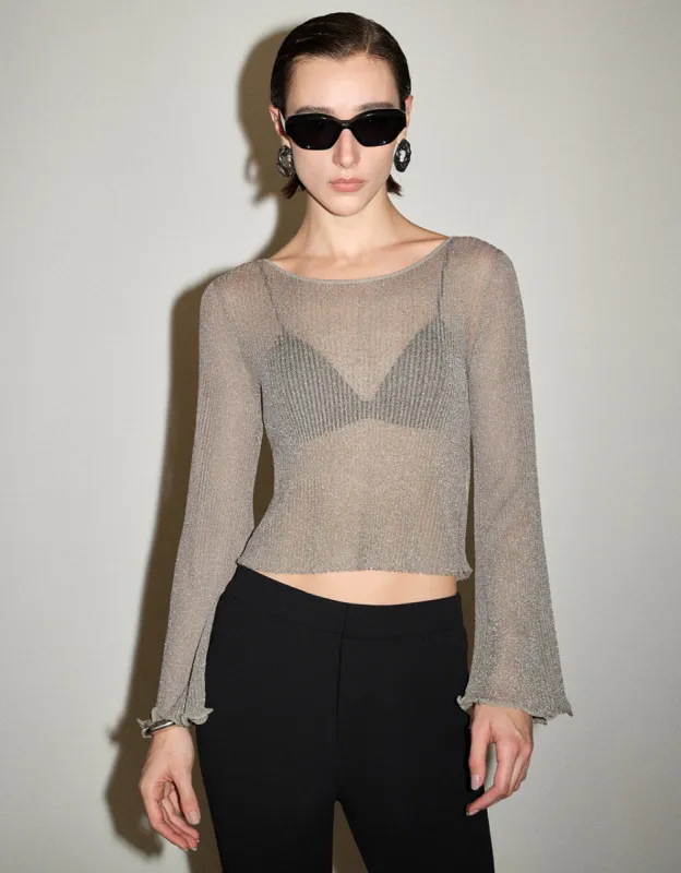 Crew Neck Skinny Knitted T-Shirt sold by Urban Revivo