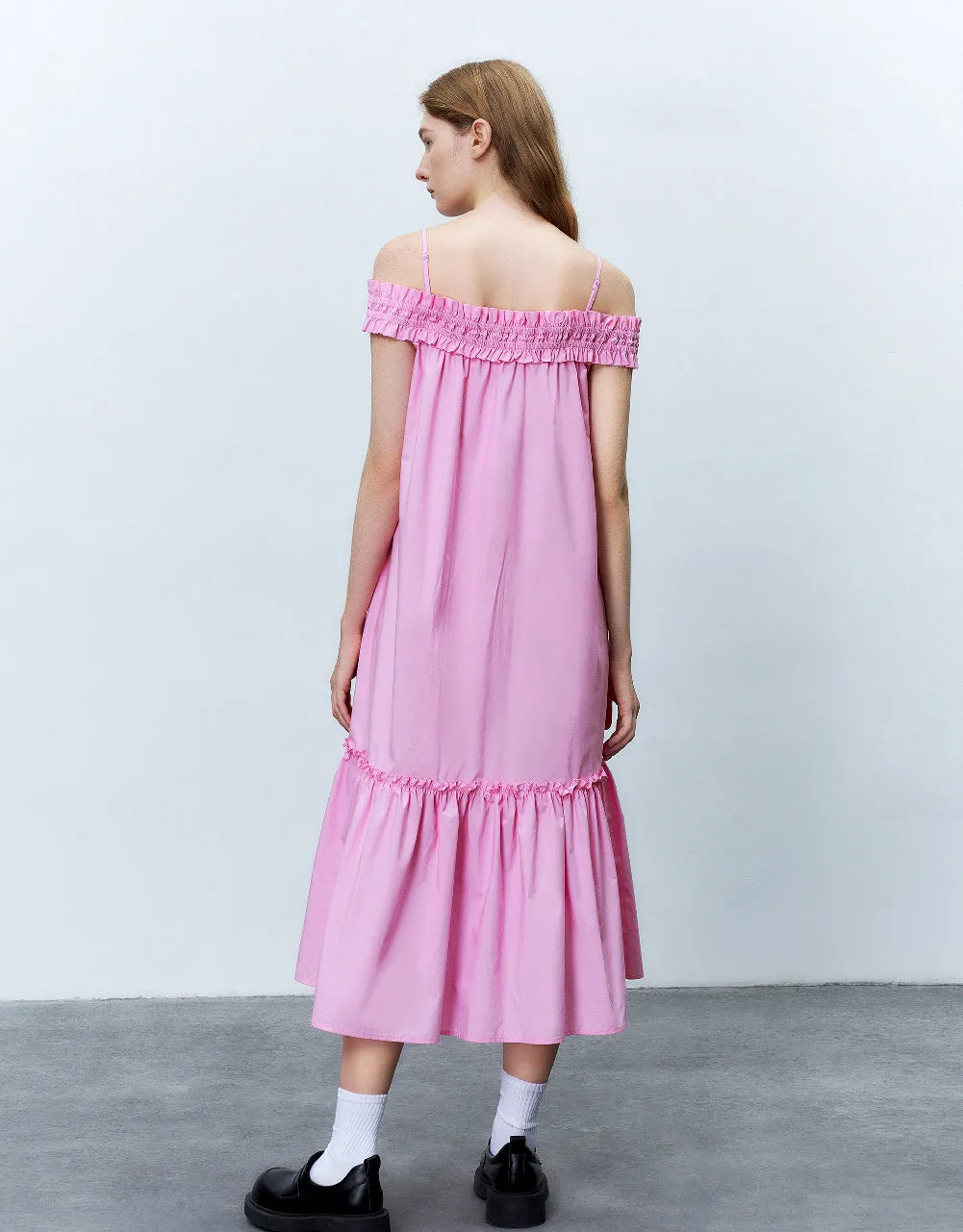 Sleeveless Off-Shoulder A-Line Dress sold by Urban Revivo product image thumbnail 4