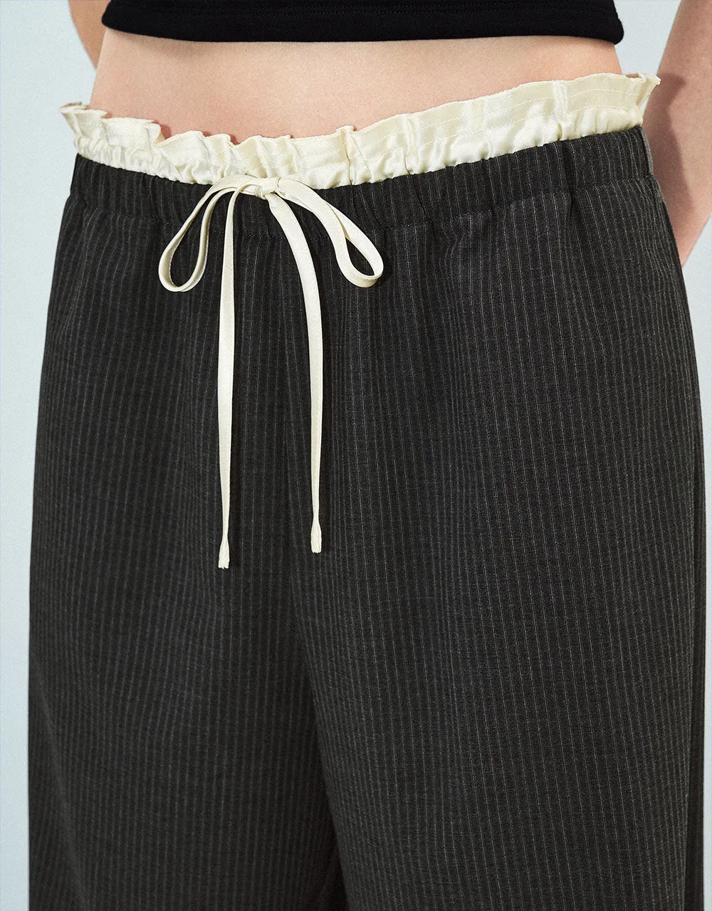 Drawstring Waist Straight Pants sold by Urban Revivo product image thumbnail 5