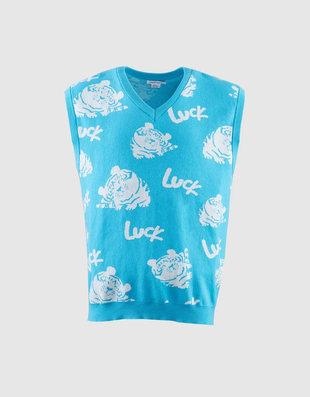 Printed Sweater Vest sold by Urban Revivo product image thumbnail 4