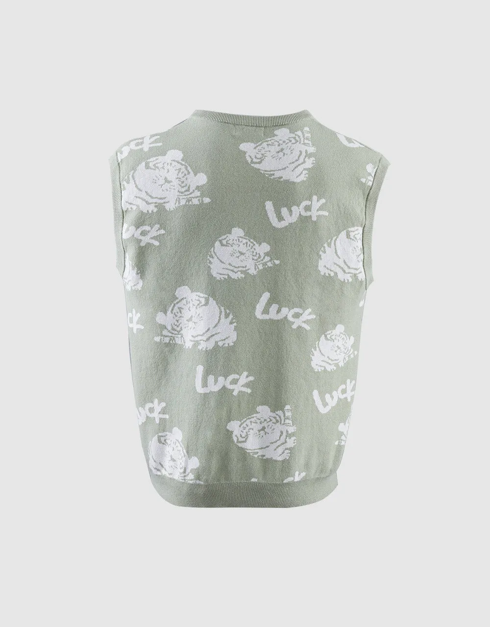 Printed Sweater Vest sold by Urban Revivo product image thumbnail 2