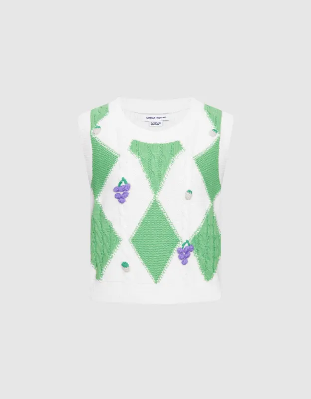 Argyle Sweater Vest sold by Urban Revivo