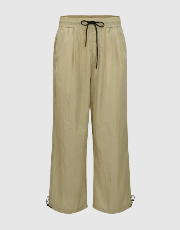 Drawstring Waist Straight Pants sold by Urban Revivo