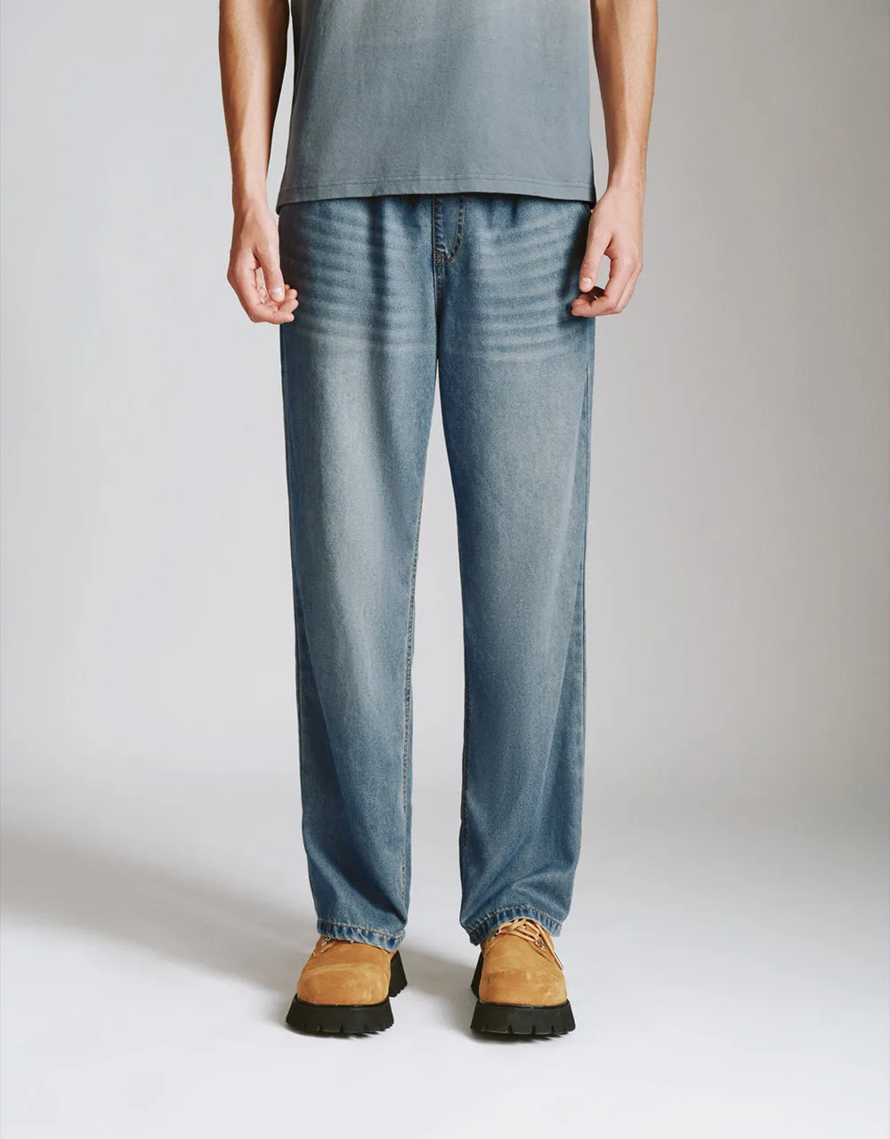 Drawstring Waist Straight Jeans sold by Urban Revivo product image thumbnail 2