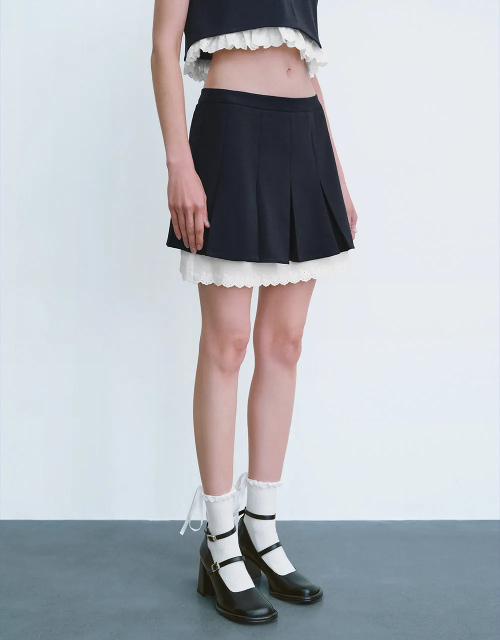 Two Toned Mini A-Line Skirt sold by Urban Revivo product image thumbnail 4