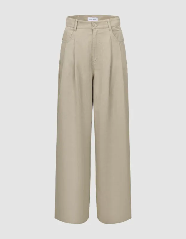 Cropped Wide-Leg Pants sold by Urban Revivo