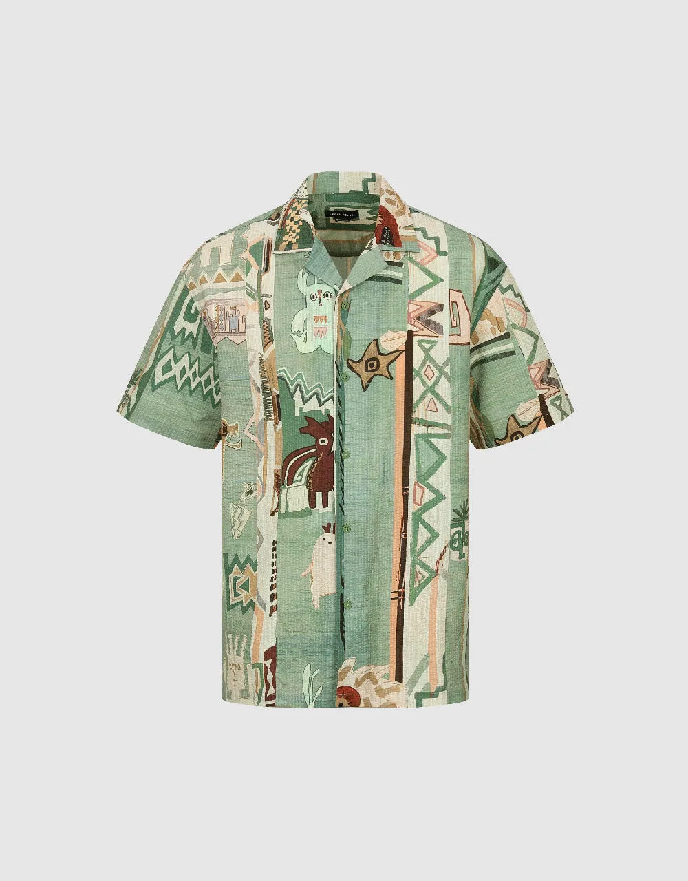 Printed Button Up Loose Shirt sold by Urban Revivo product image thumbnail 2