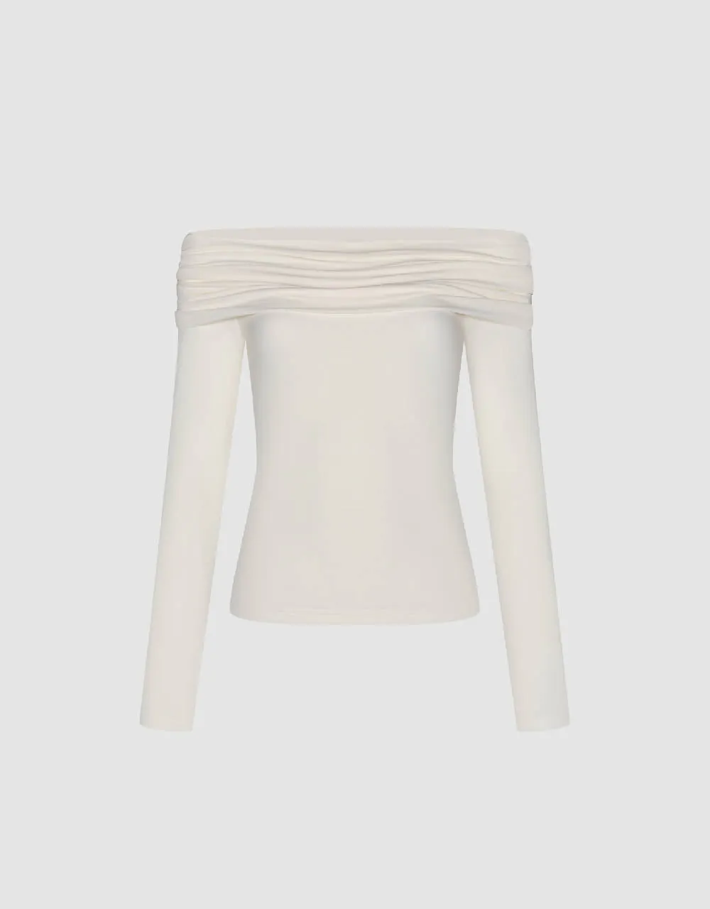 Off-Shoulder Skinny Knitted T-Shirt sold by Urban Revivo product image thumbnail 2