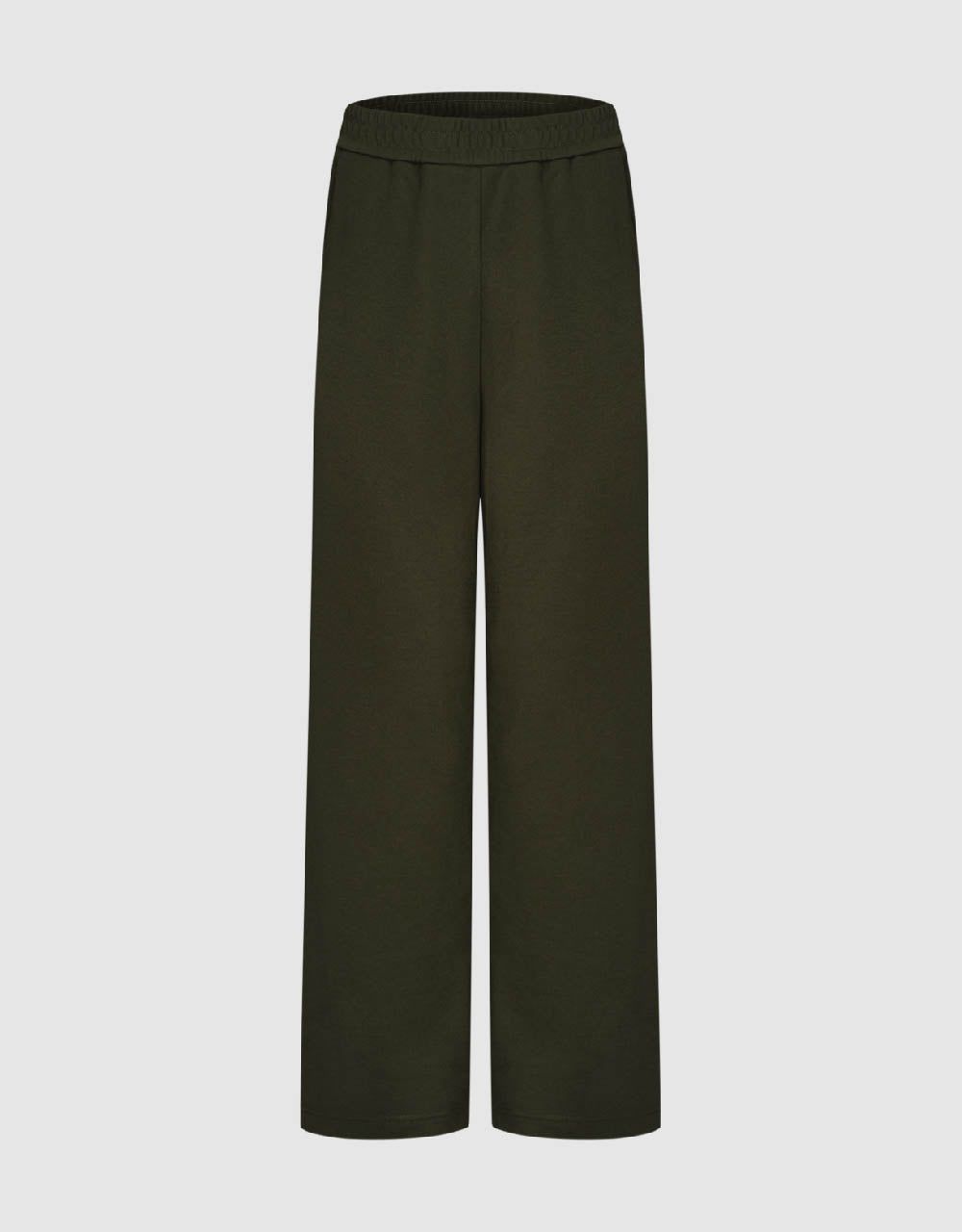 Drawstring Waist Knitted Wide-Leg Pants sold by Urban Revivo