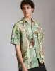 Printed Button Up Loose Shirt sold by Urban Revivo