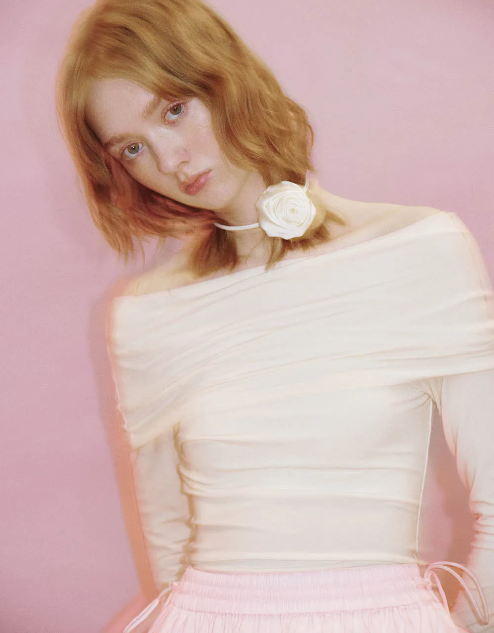 Off-Shoulder Skinny Knitted T-Shirt sold by Urban Revivo product image thumbnail 4