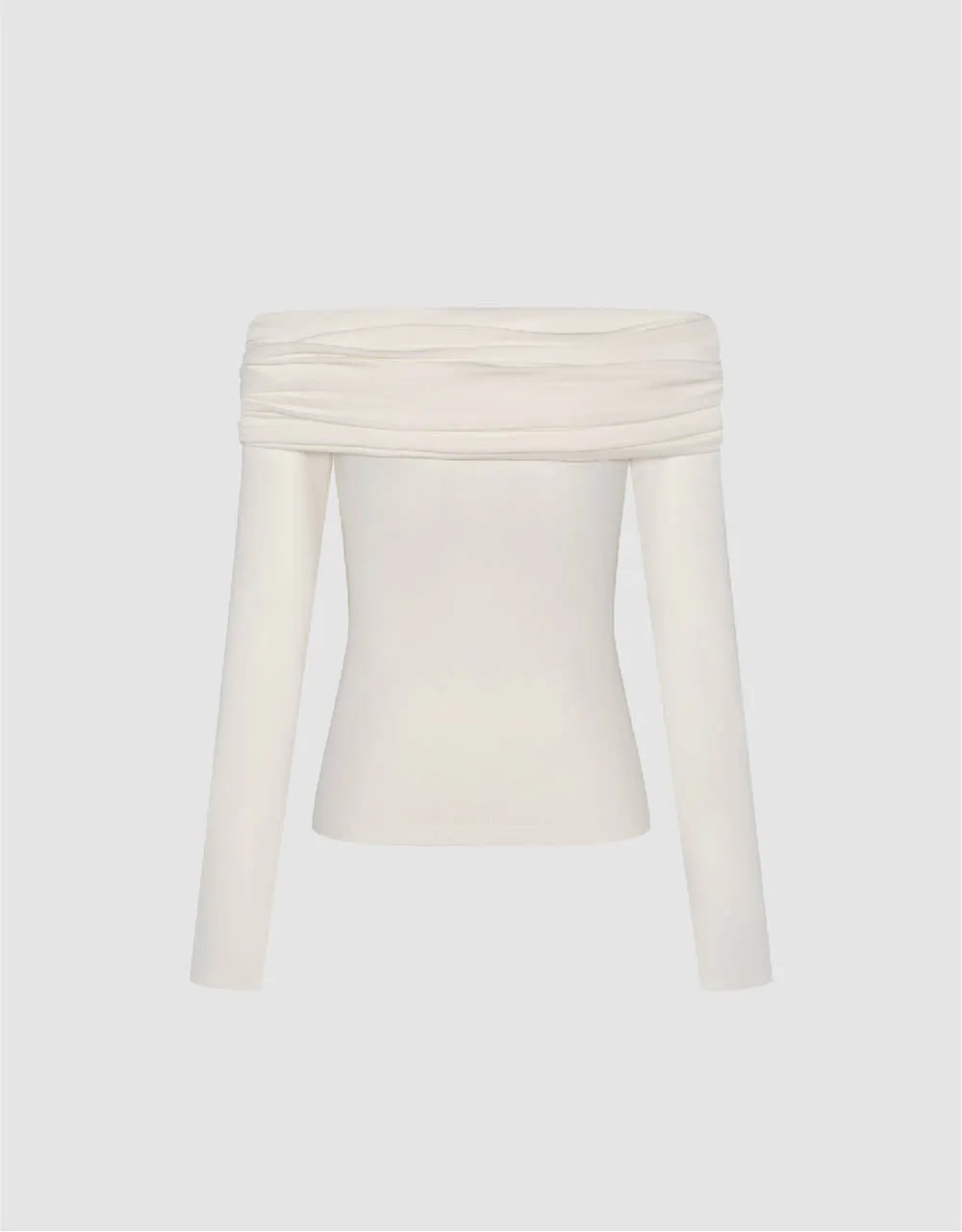 Off-Shoulder Skinny Knitted T-Shirt sold by Urban Revivo product image thumbnail 5