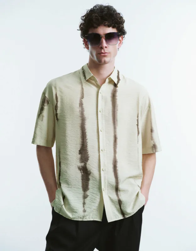 Button Up Printed Loose Shirt sold by Urban Revivo