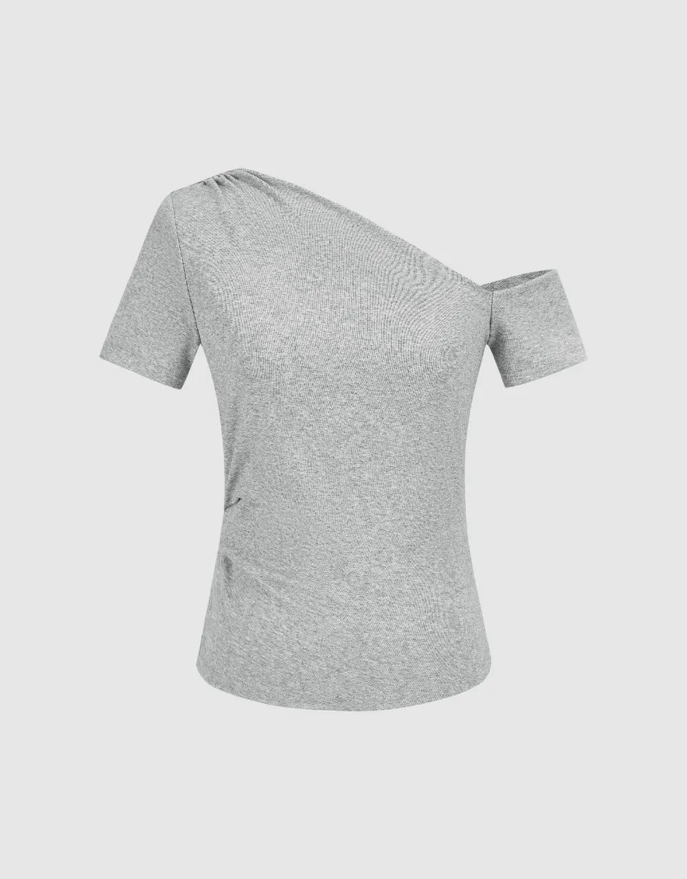 One Shoulder Knitted Skinny T-Shirt sold by Urban Revivo product image thumbnail 2