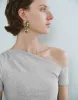 One Shoulder Knitted Skinny T-Shirt sold by Urban Revivo
