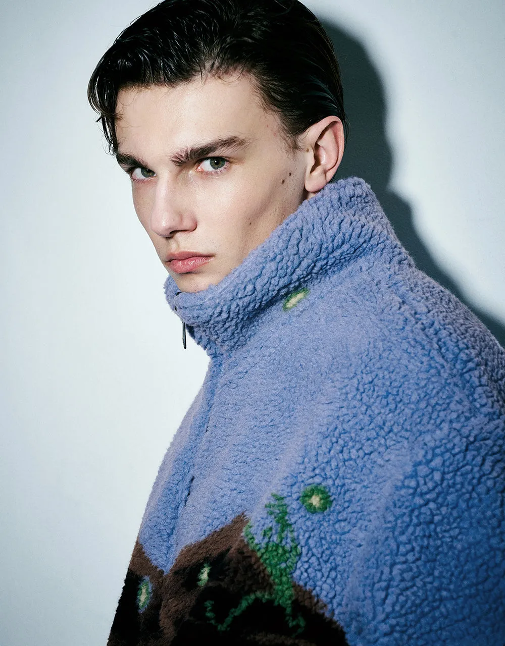 Printed Stand Collar Furry Jacket sold by Urban Revivo product image thumbnail 5