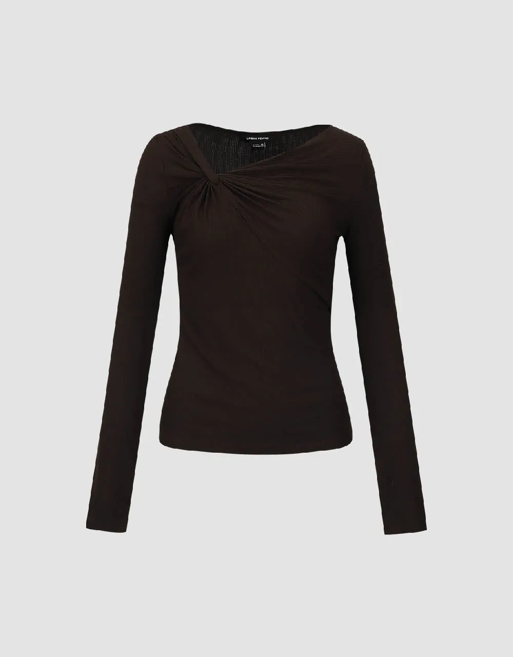 Asymmetric One Shoulder Knitted T-Shirt sold by Urban Revivo product image thumbnail 2