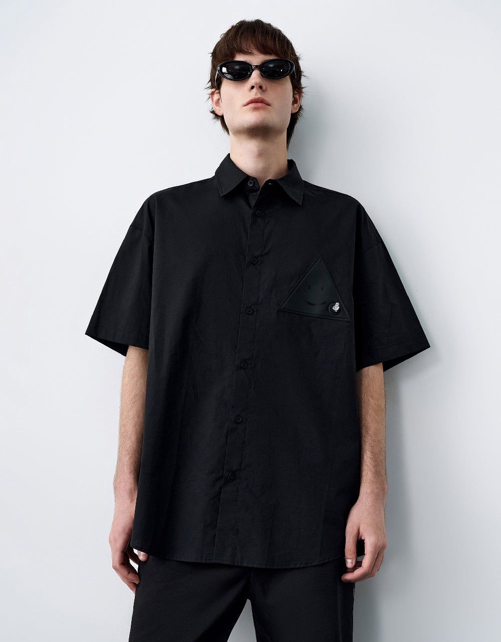 Triangle Printed Oversized Shirt sold by Urban Revivo