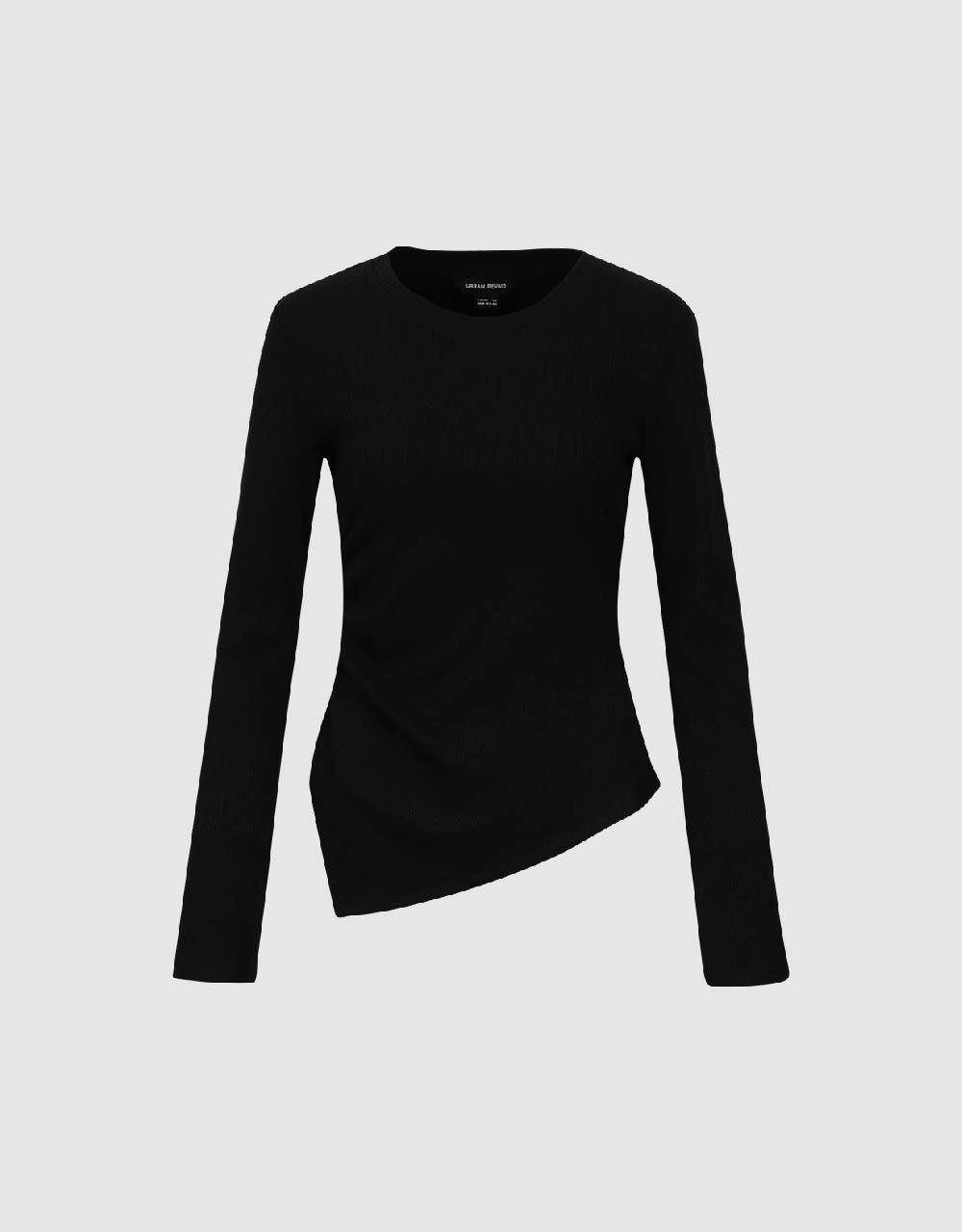 Crew Neck Skinny Knitted T-Shirt sold by Urban Revivo product image thumbnail 2