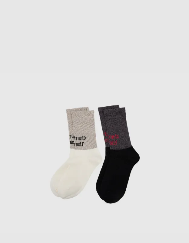 Two Toned Mid-Length Socks sold by Urban Revivo