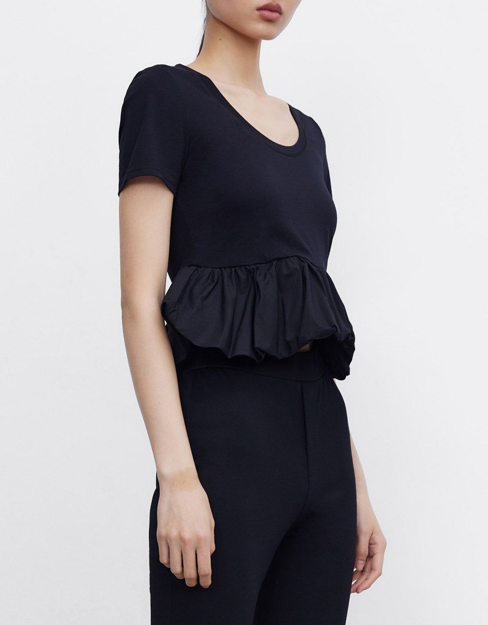 Ruffle Hem T-Shirt sold by Urban Revivo product image thumbnail 5