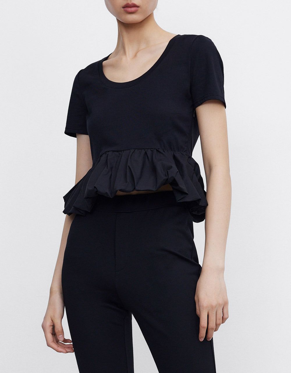 Ruffle Hem T-Shirt sold by Urban Revivo product image thumbnail 2