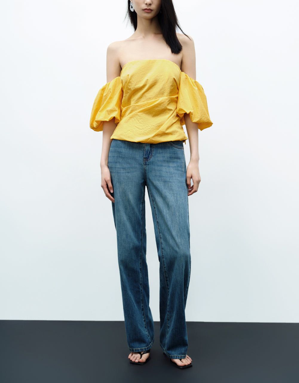 Ruched Off-Shoulder Top sold by Urban Revivo product image thumbnail 3