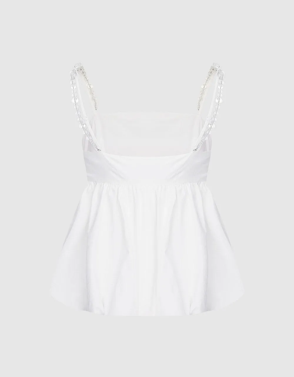 Ruffle Hem Cami Top With Beaded Strap sold by Urban Revivo product image thumbnail 4