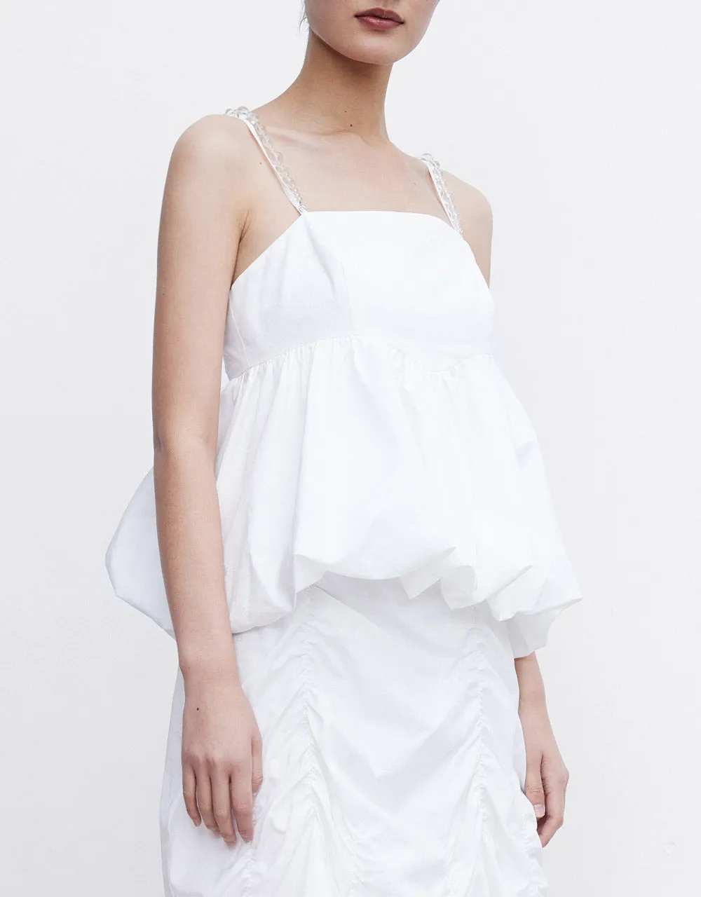 Ruffle Hem Cami Top With Beaded Strap sold by Urban Revivo product image thumbnail 5