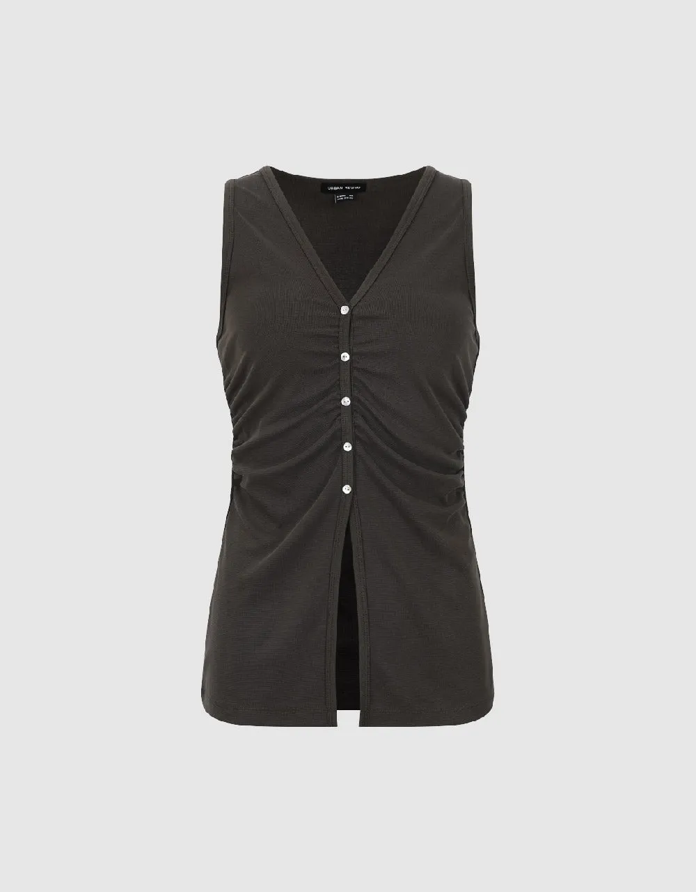 V-Neck Skinny Knitted Vest sold by Urban Revivo product image thumbnail 2