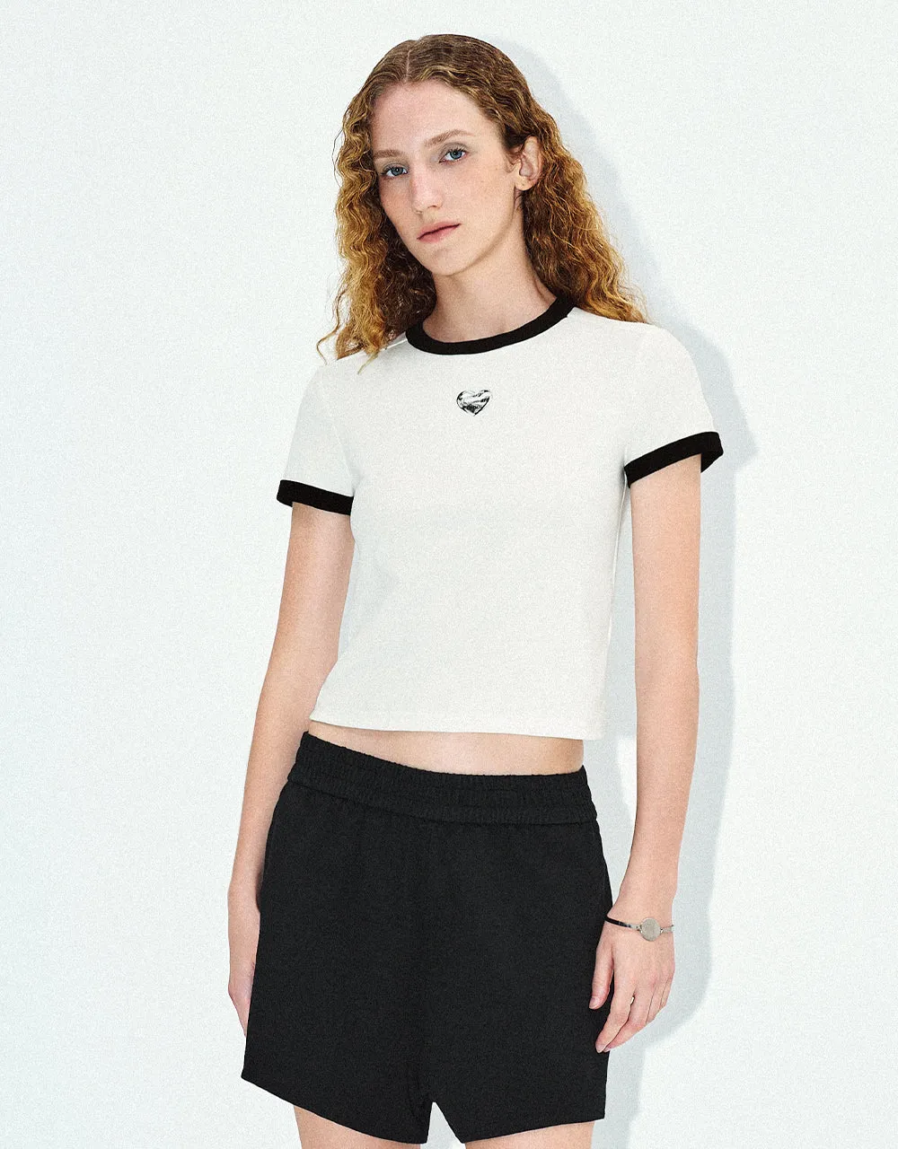 Printed Crew Neck Straight T-Shirt sold by Urban Revivo