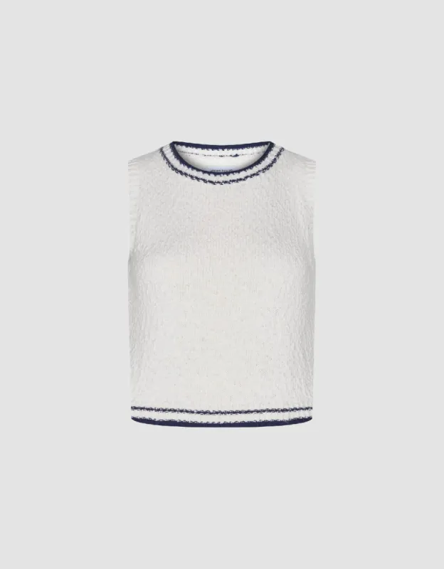 Crew Neck Knitted Tank Top sold by Urban Revivo