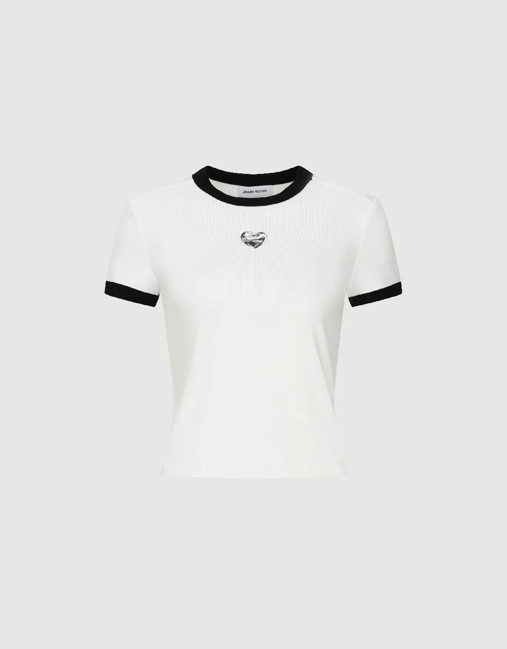 Printed Crew Neck Straight T-Shirt sold by Urban Revivo product image thumbnail 2